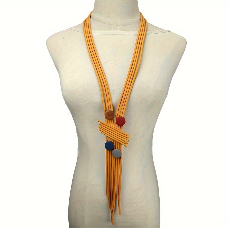 Boho Tassel Statement Necklace Tribal Style Accessory Women